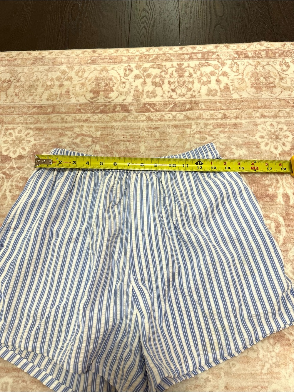 Cupshe 🩵 Striped Cotton Blend Shorts W/ Pockets - Picture 5 of 7
